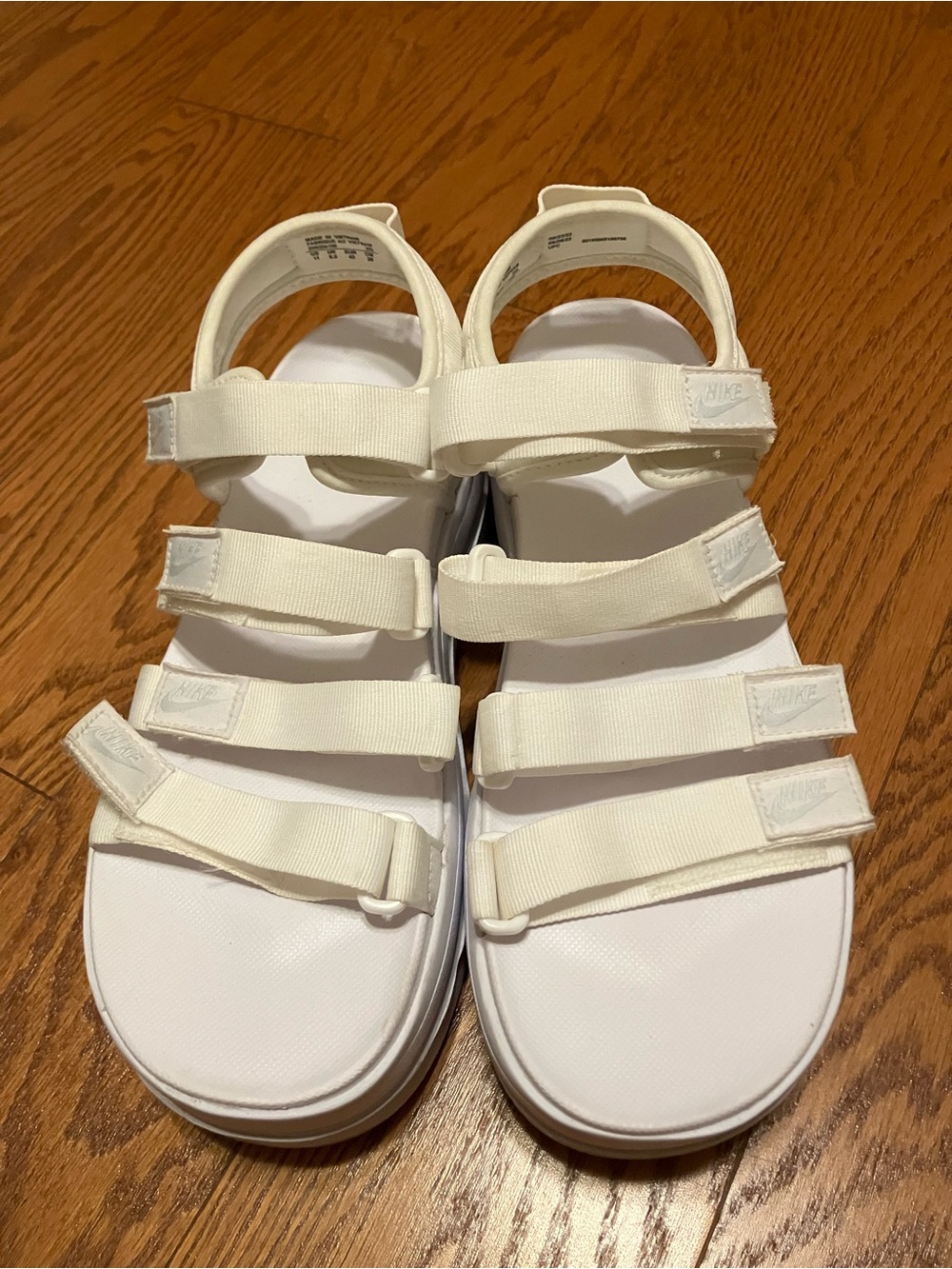 Nike White Icon Classic Platform Sandals